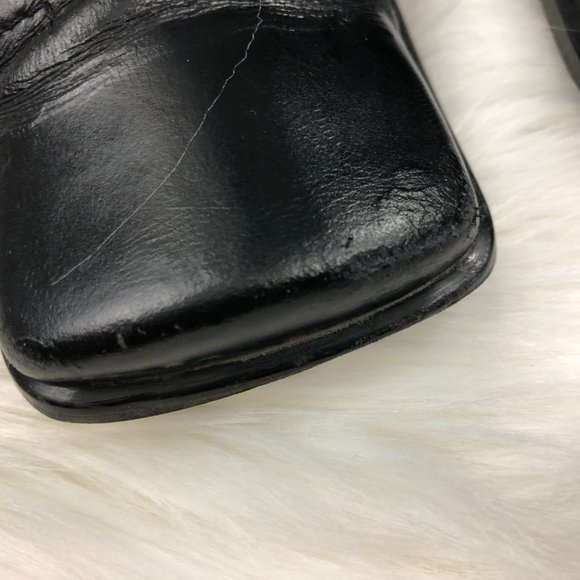 Browns Square Toe Boots Clear Heel - Picture 4 of 10